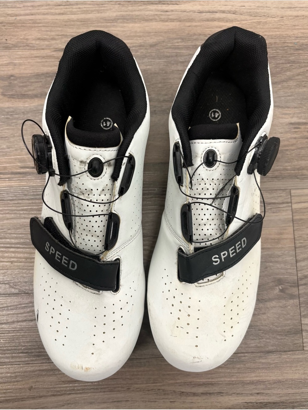 SPEED Cycling Shoes Men’s/Unisex EU 41 US 7.5 White Black BOA Cleats